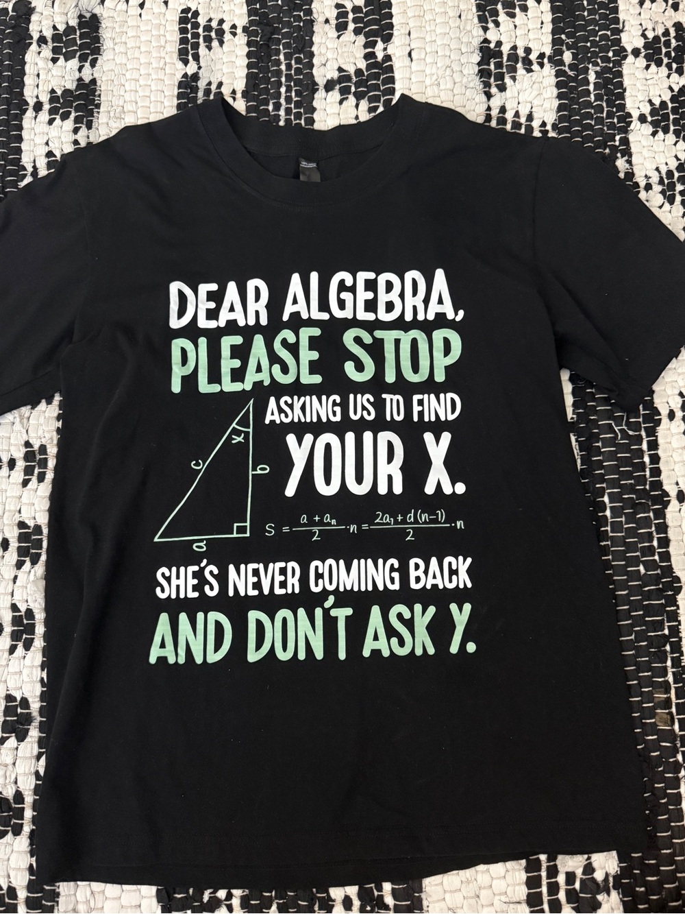 Kids' Graphic Tee - "Dear Algebra, Please Stop" - Black